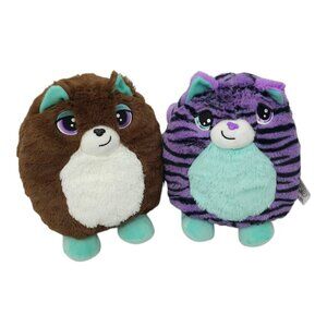 Misfittens Get Meowt Kitten Kitty Cat 9" Plush Stuffed Animal Toy Lot Of 2